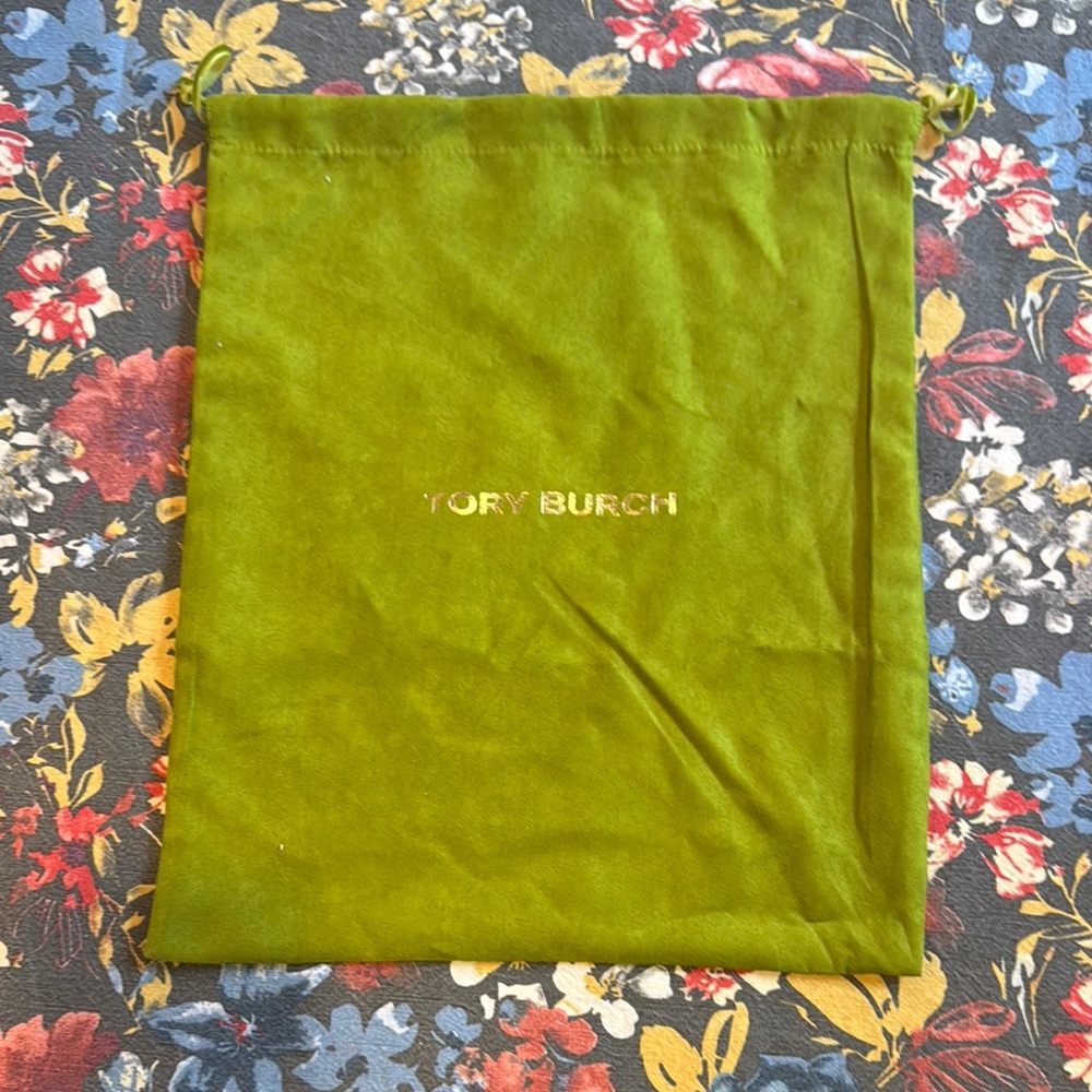 Tory Burch Green Drawstring Bag